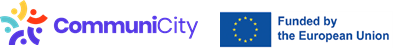 Logo van CommuniCity en de EU